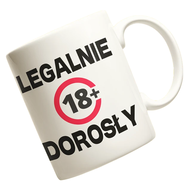 kubek na 18 urodziny- legalnie dorosły