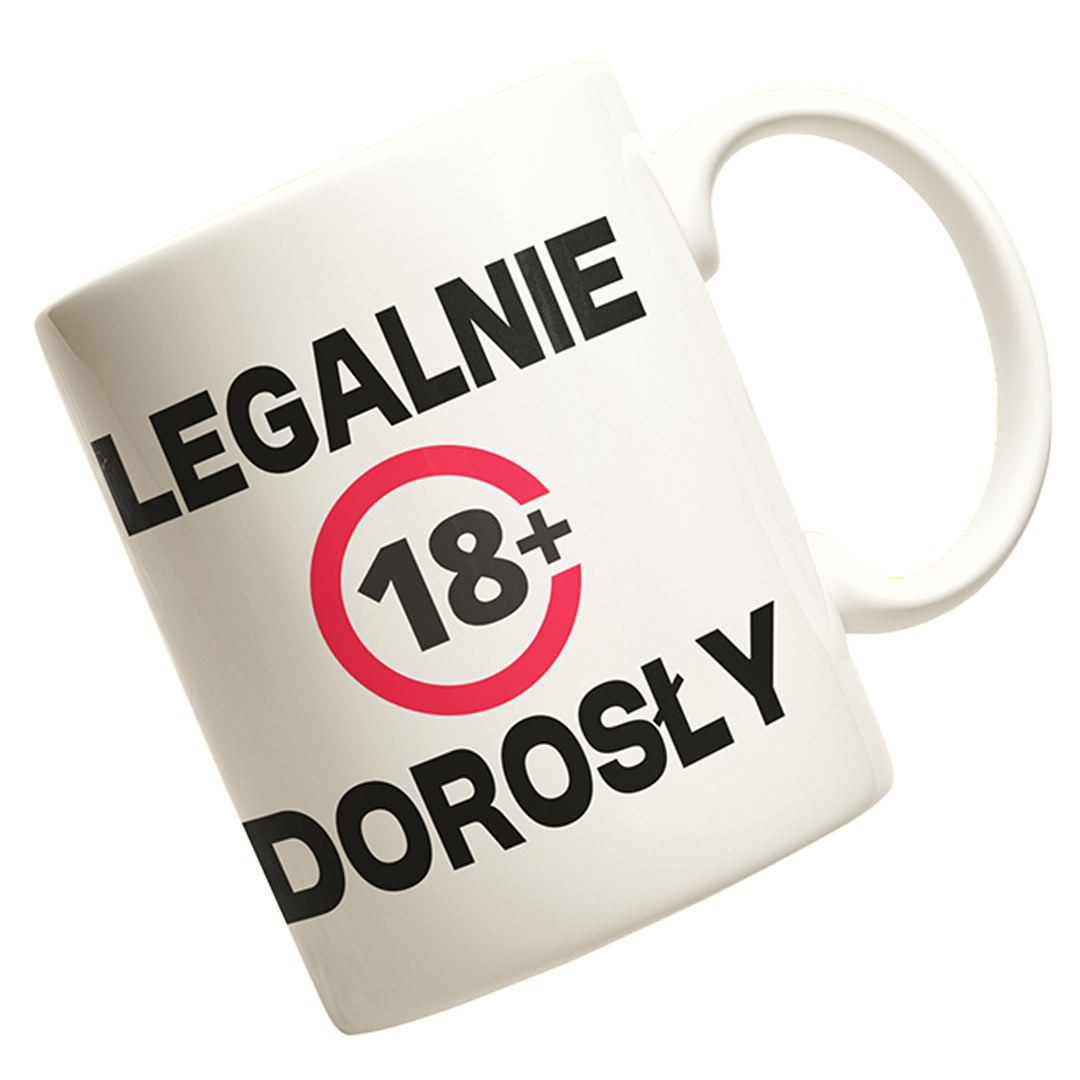 kubek na 18 urodziny- legalnie dorosły