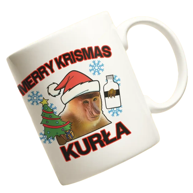 kubek merry christmas kurła- janusz nosacz