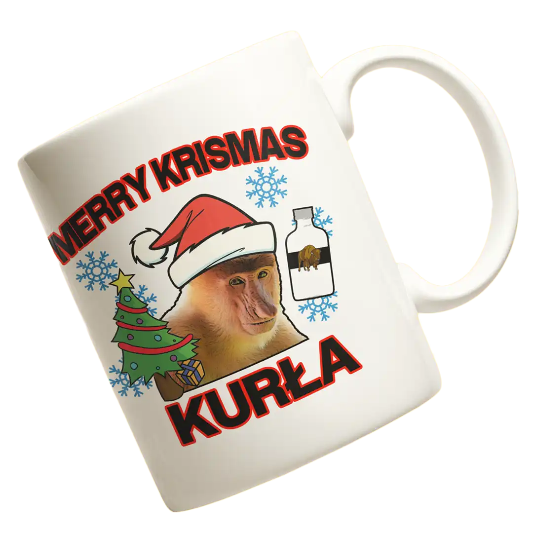 kubek merry christmas kurła- janusz nosacz