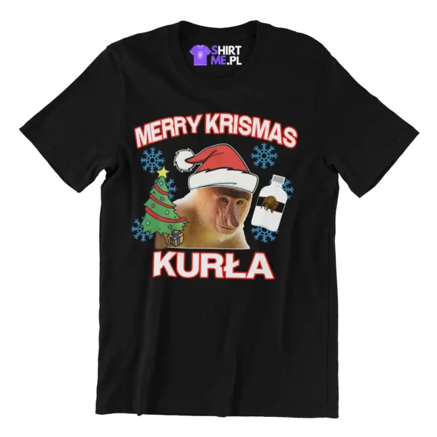 Koszulka świąteczna merry christmas kurła- janusz nosacz