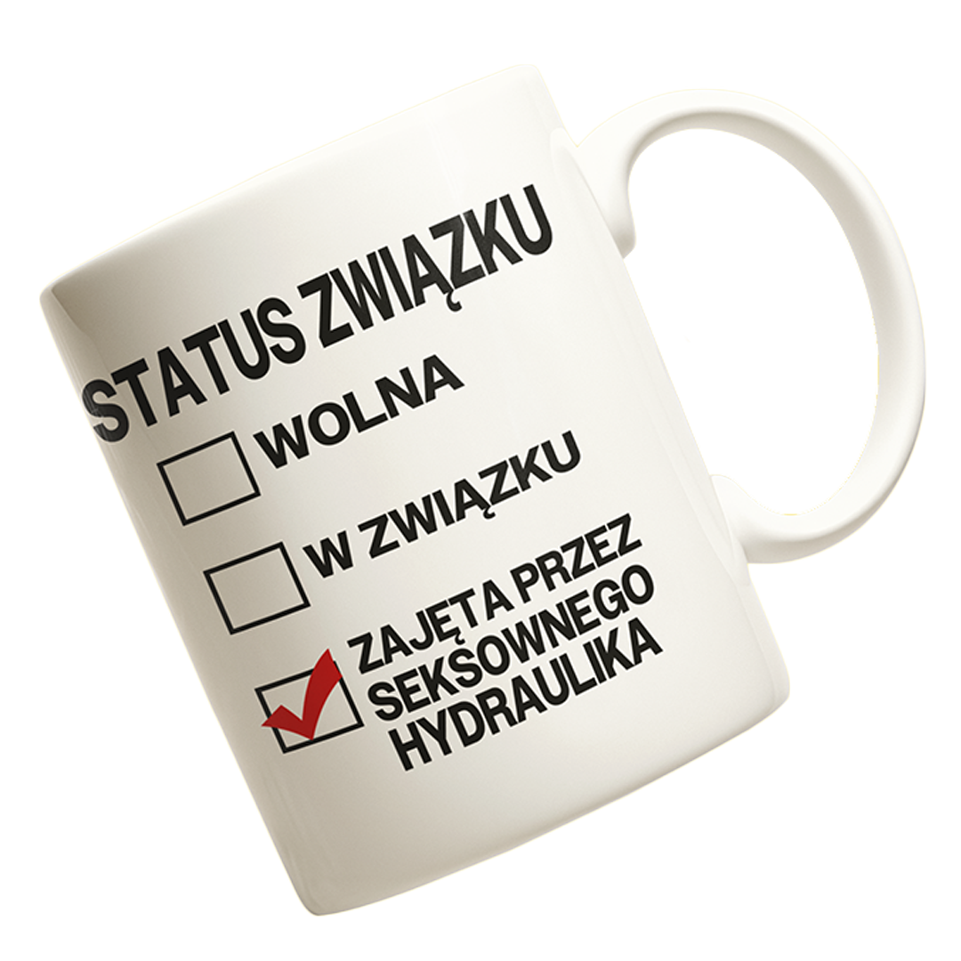 Kubek status związku: zajęta przez seksownego hydraulika