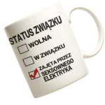 kubek dla elektryka Status związku: zajęta przez seksownego elektryka”:
