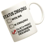 Kubek: status związku: zajęta przez seksownego dekarza