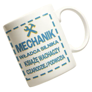 Kubek mechanik władca silnika książę wachaczy czarodziej podwozia