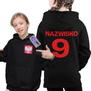 Bluza dziecięca z własnym imieniem i numerem piłkarska