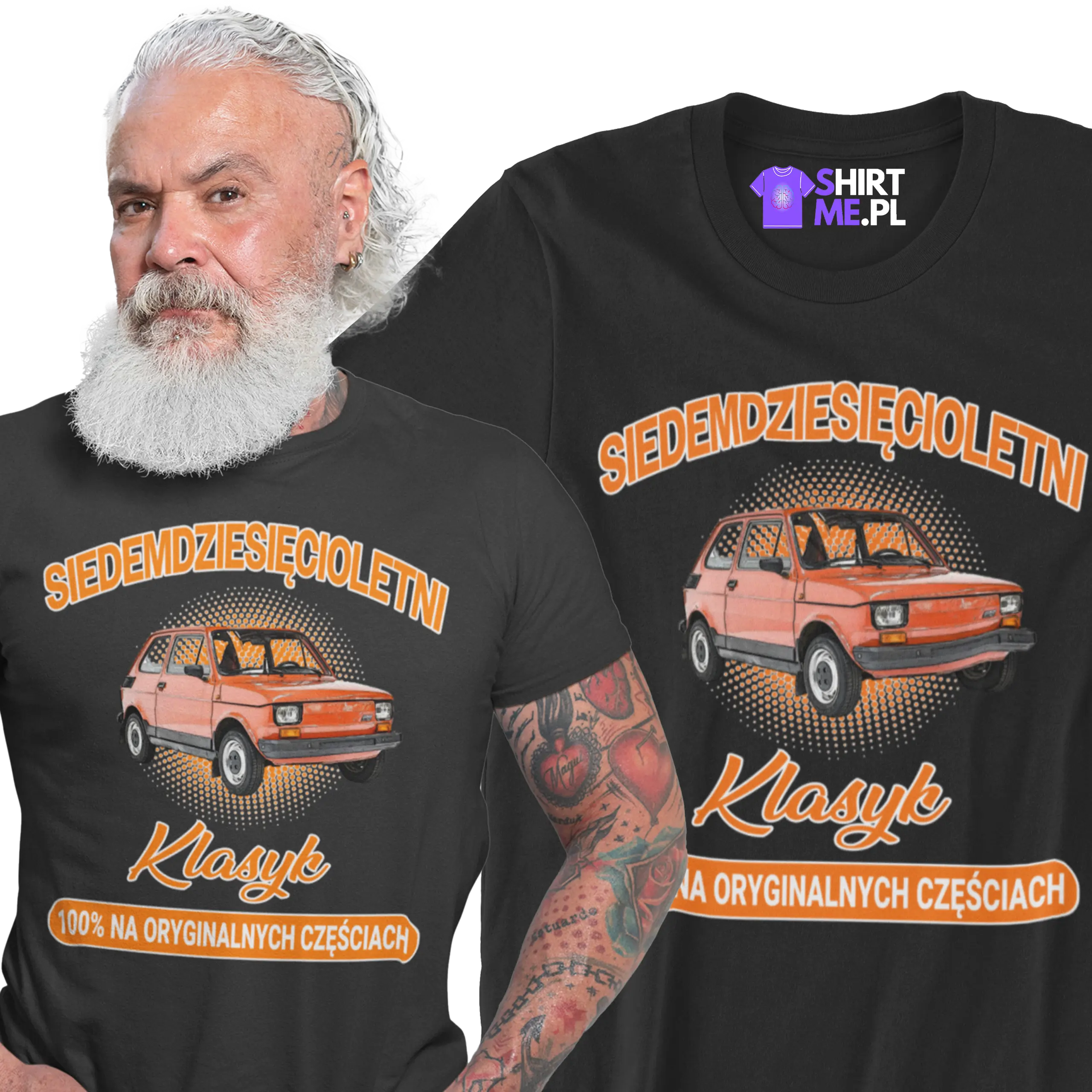 Koszulka siedemdziesięcioletni klasyk 100% na oryginalnych częściach