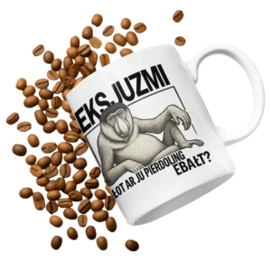 Kubek eksjuzmi łot ar ju pierdoling ebałt?