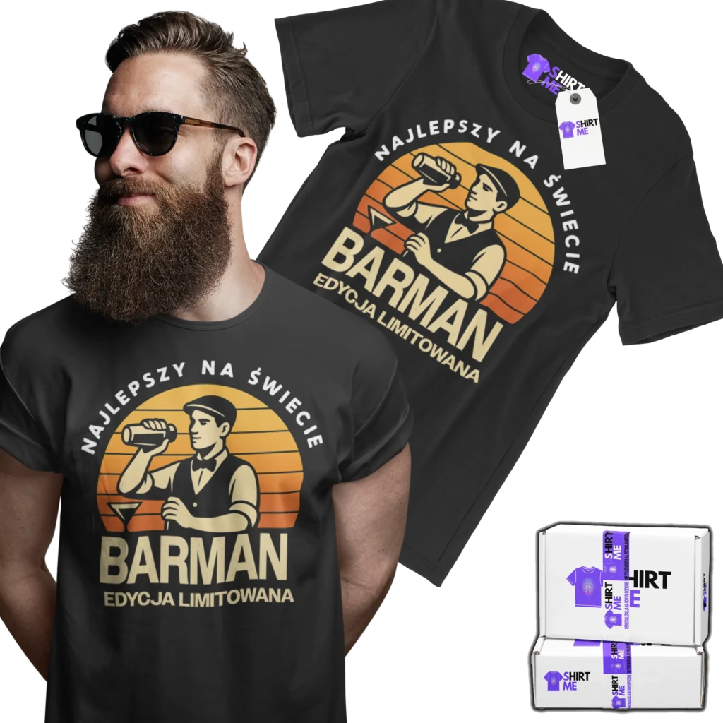 Koszulka najlepszy na świecie barman edycja limitowana