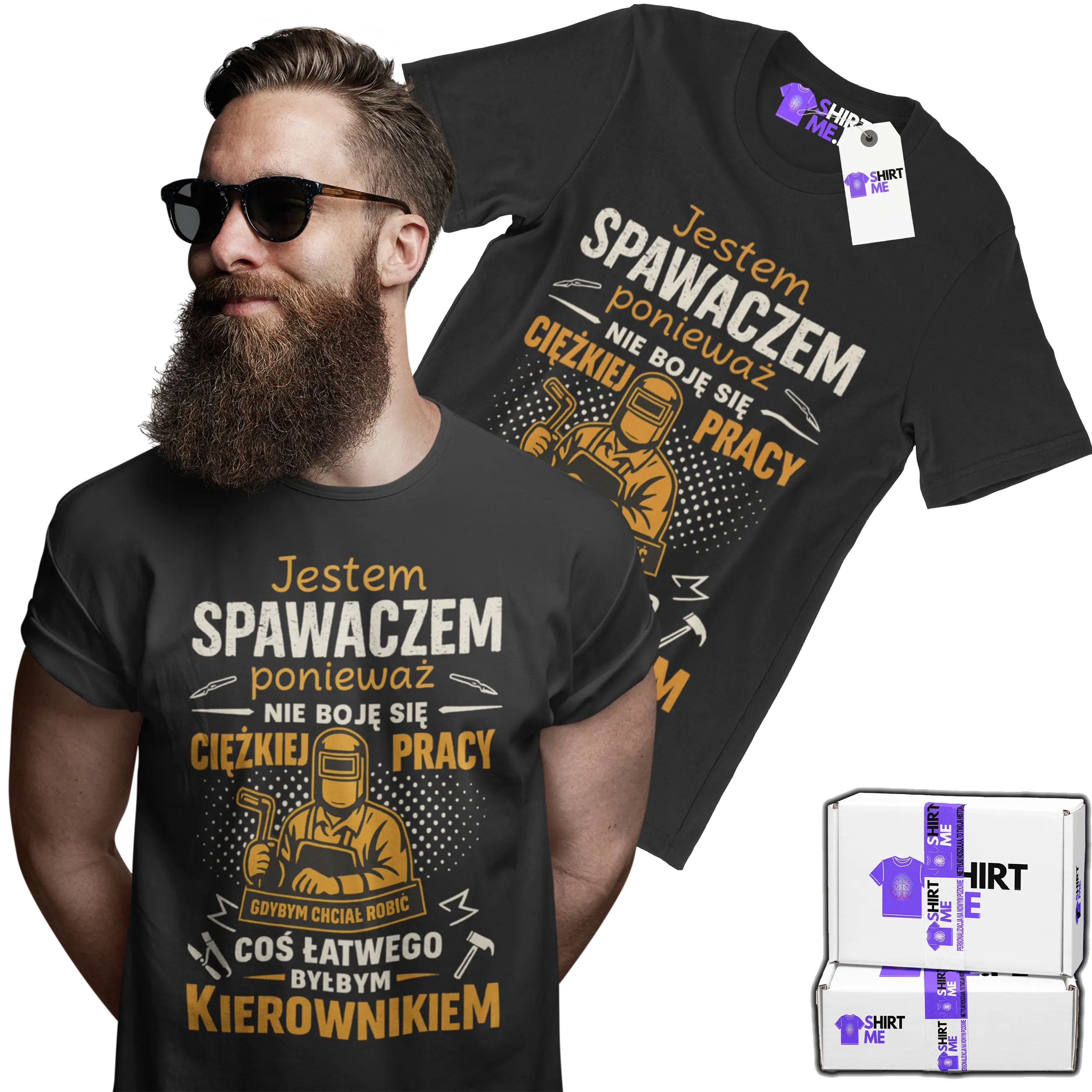 Koszulka jestem spawaczem nie boję się ciężkiej pracy