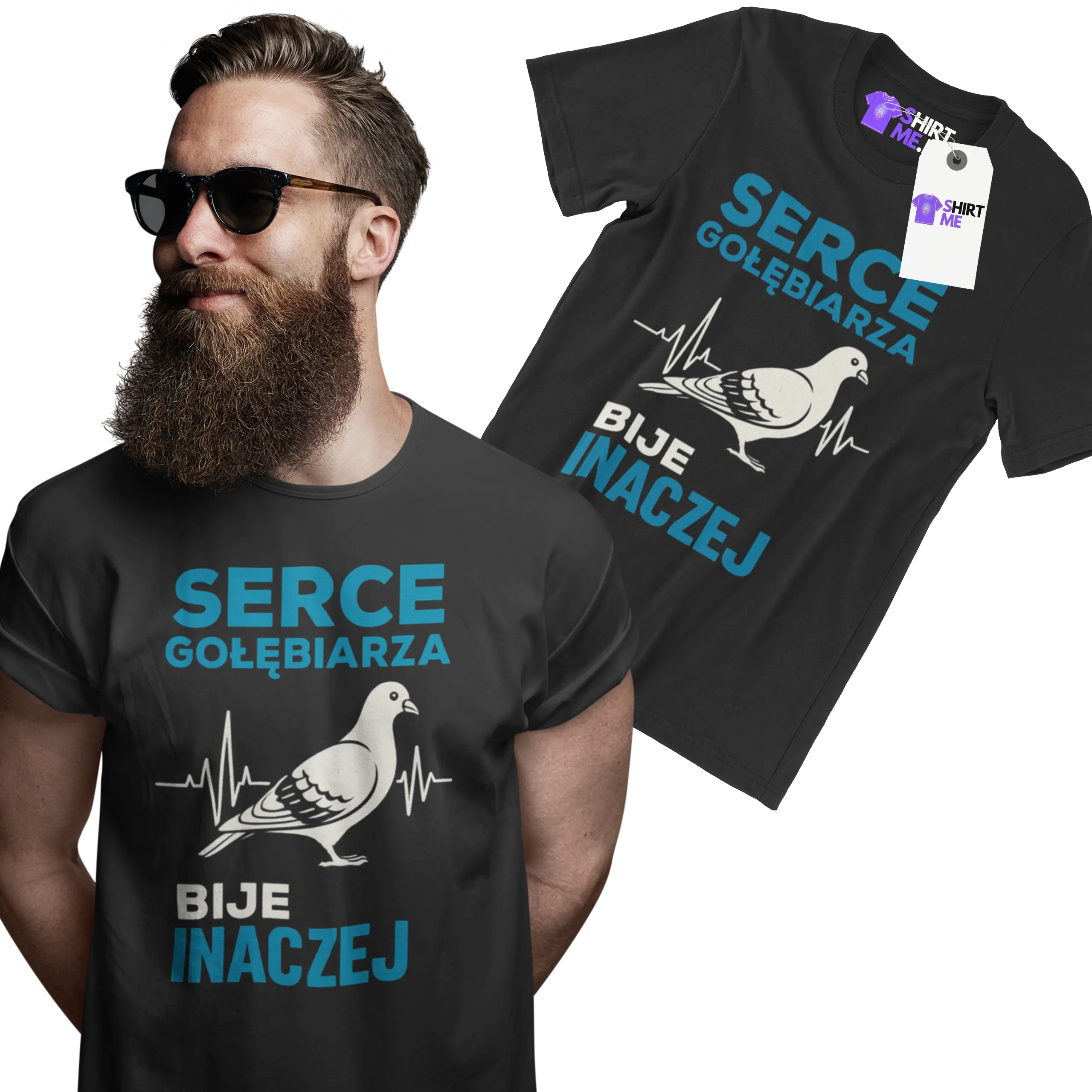 Koszulka serce gołębiarza bije inaczej