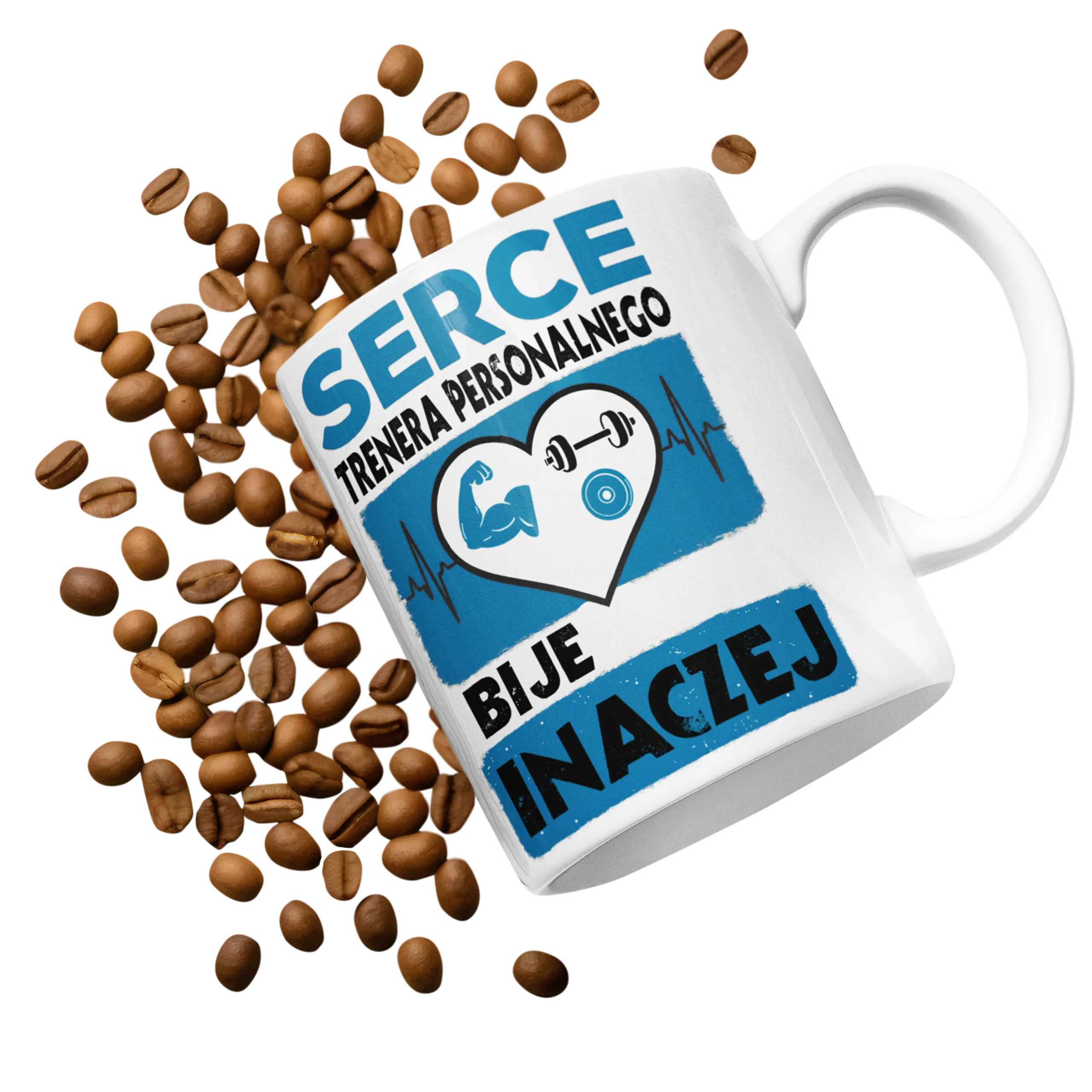 kubek serce trenera personalnego bije inaczej