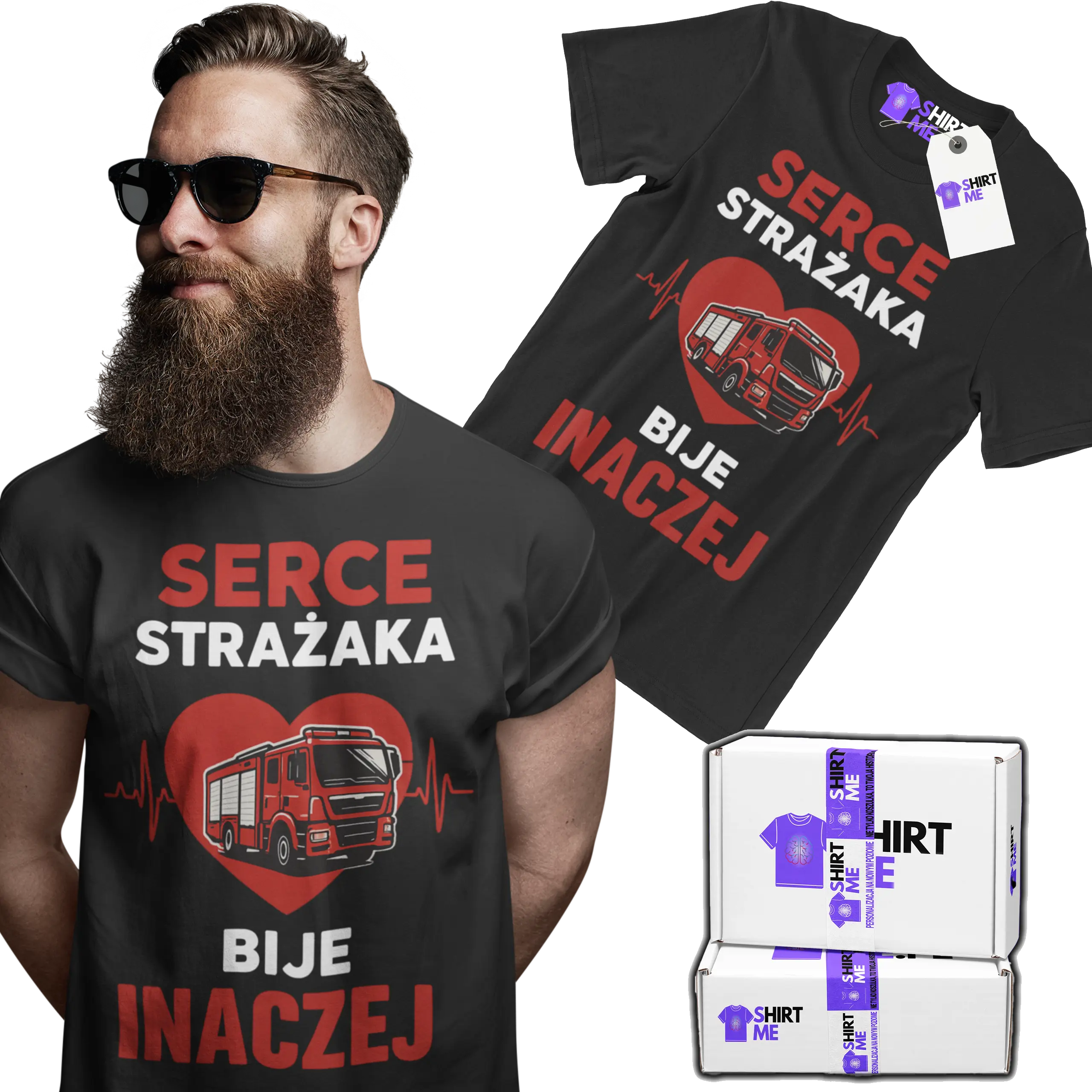 koszulka serce strażaka bije inaczej