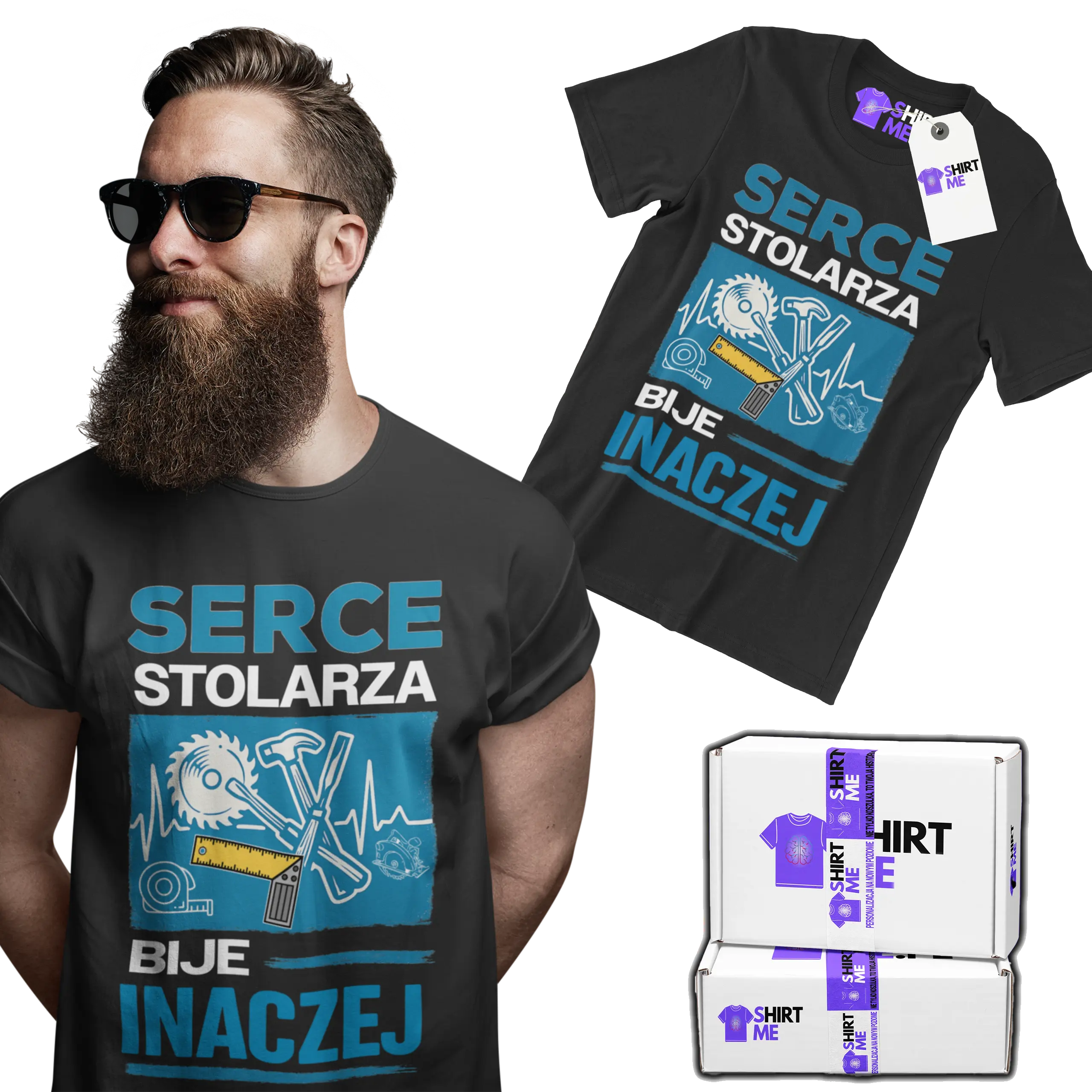 Koszulka serce stolarza bije inaczej