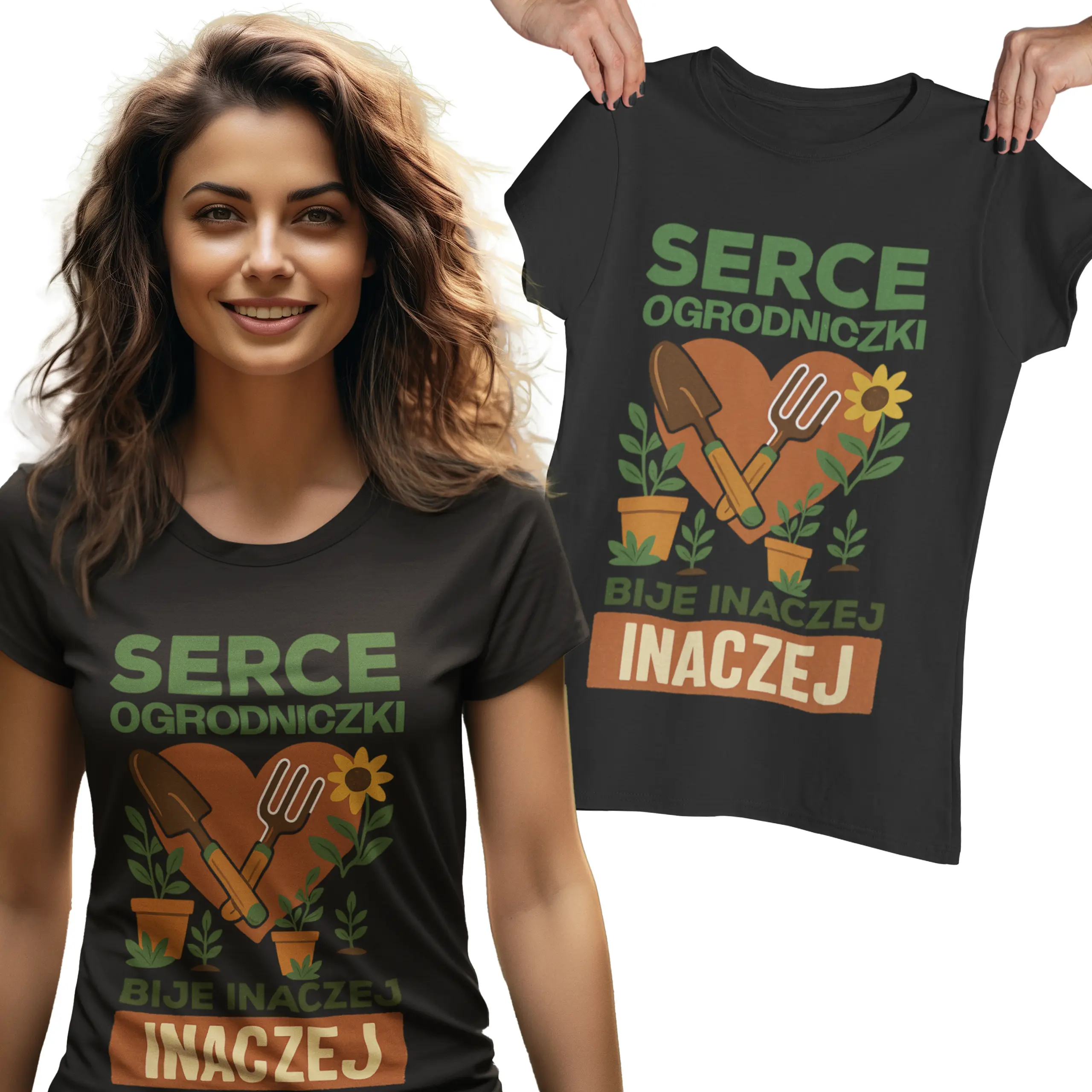 Koszulka serce ogrodniczki bije inaczej