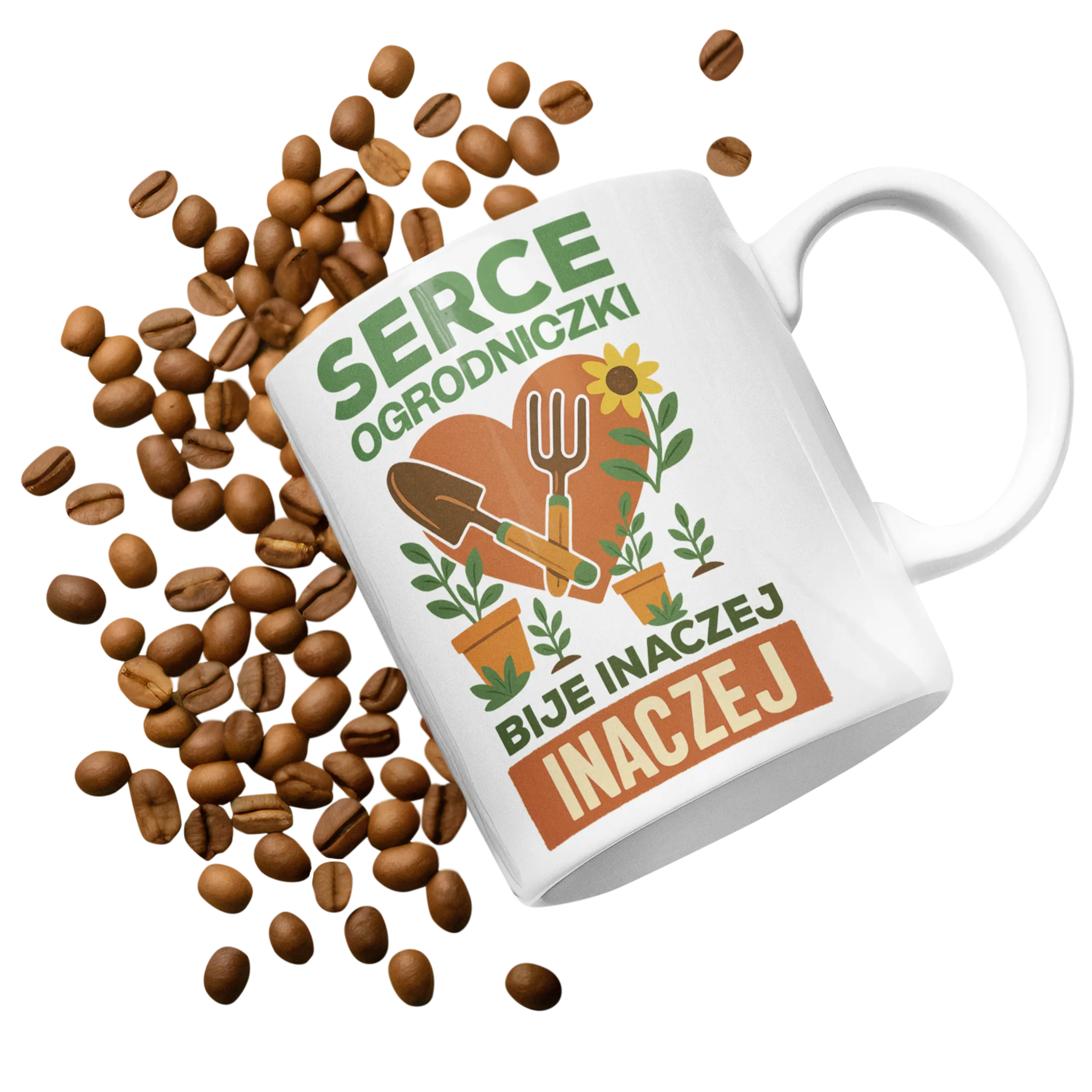 Kubek serce ogrodniczki bije inaczej