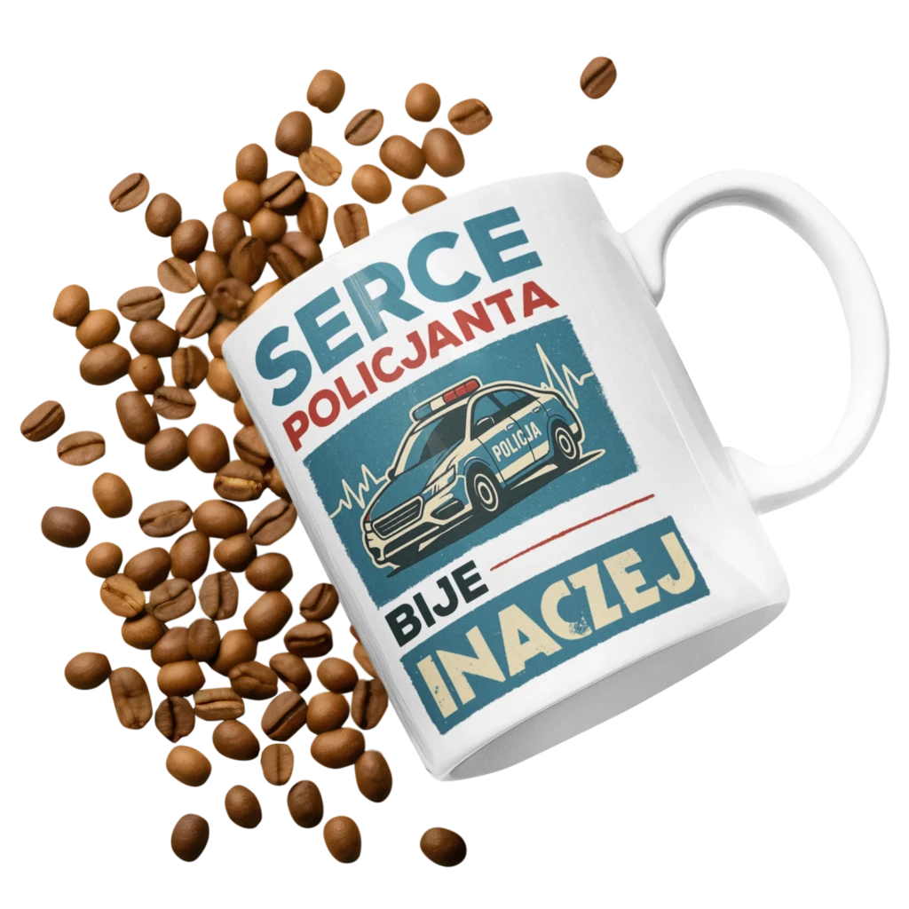 Kubek serce policjanta bije inaczej
