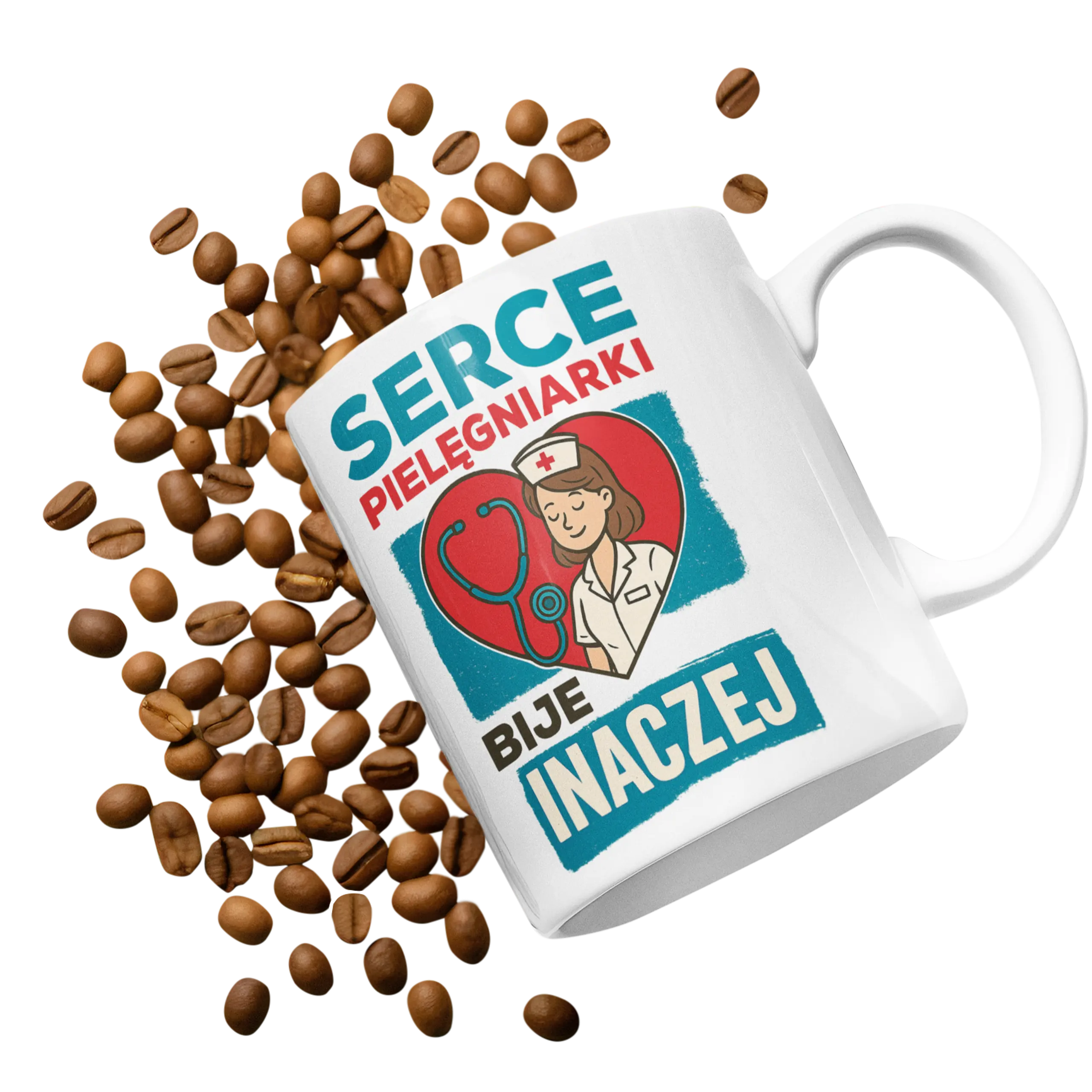 kubek serce pielęgniarki bije inaczej