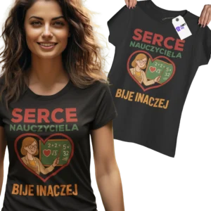 Koszulka serce nauczyciela bije inaczej dla matematyka