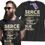 Koszulka serce informatyka bije inaczej