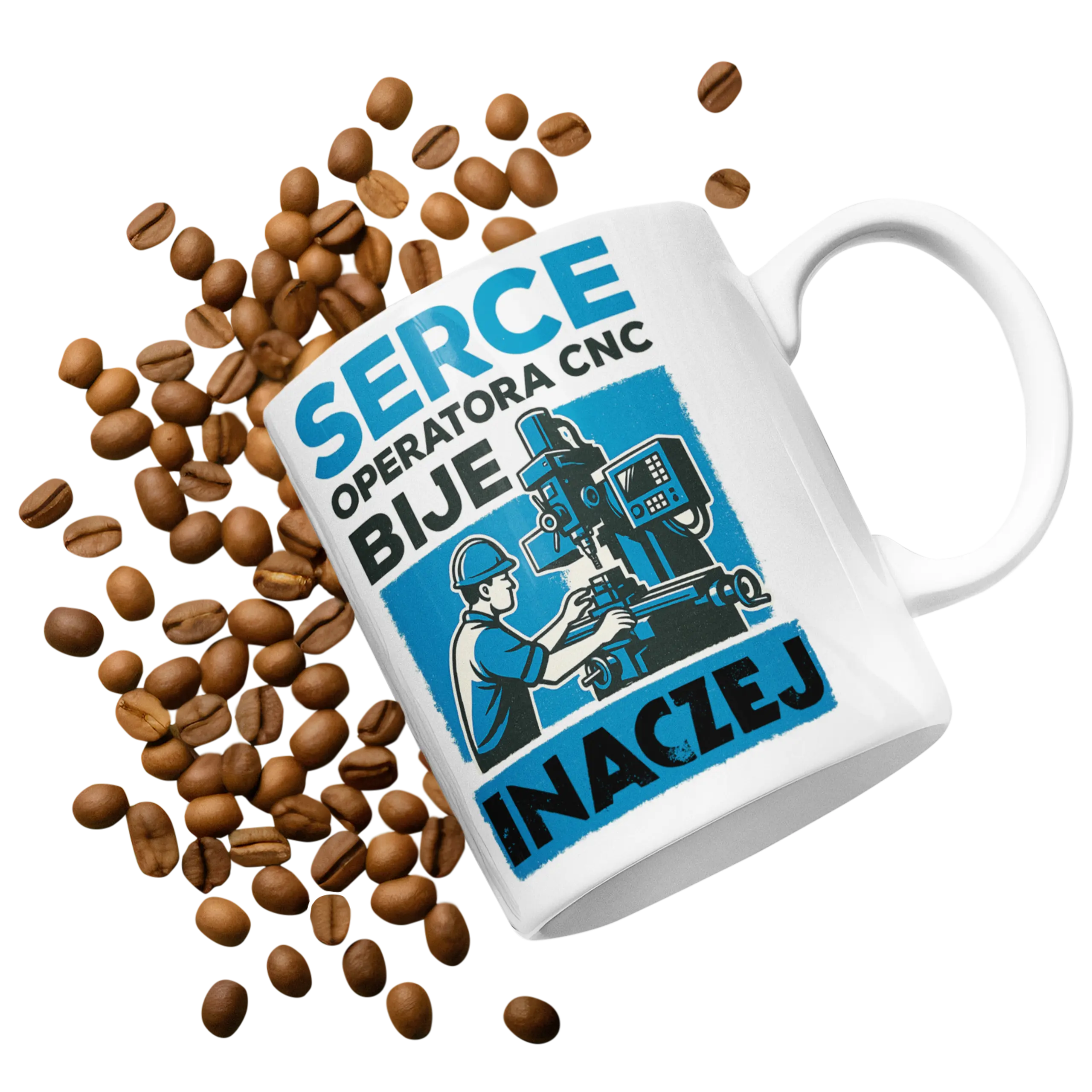 Kubek serce operatora cnc bije inaczej