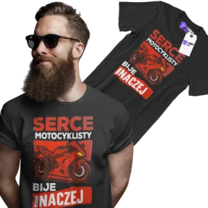 Koszulka serce motocyklisty bije inaczej v2