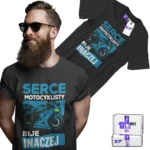 Koszulka serce motocyklisty bije inaczej v1