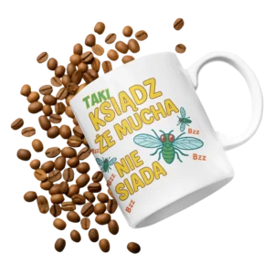 Kubek taki ksiądz że mucha nie siada