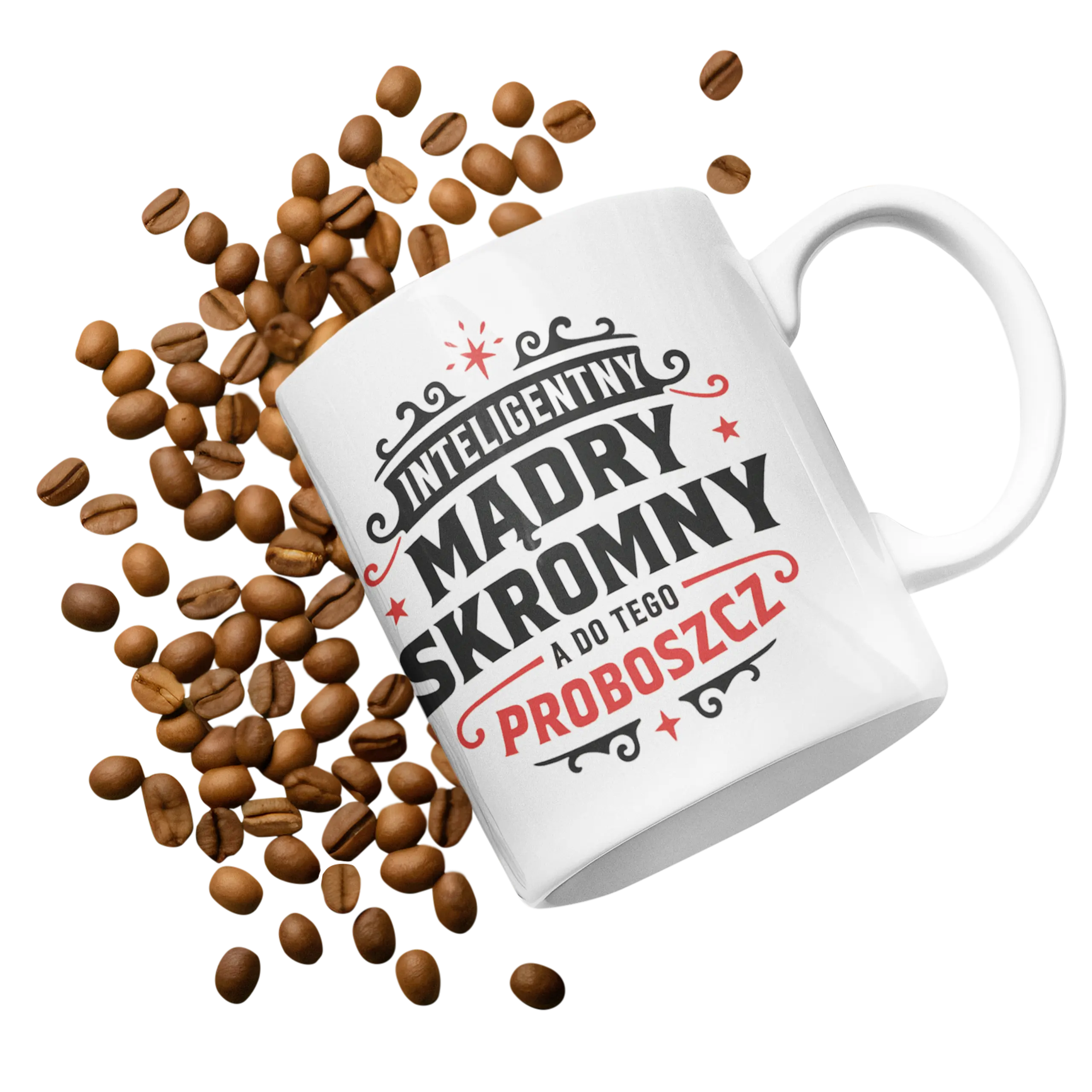 Kubek inteligentny mądry skromny a do tego proboszcz