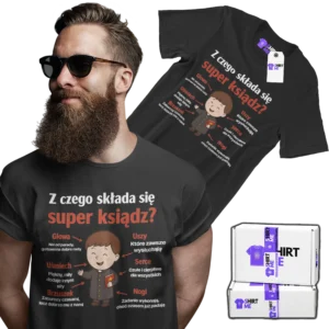 Koszulka z czego składa się super ksiądz