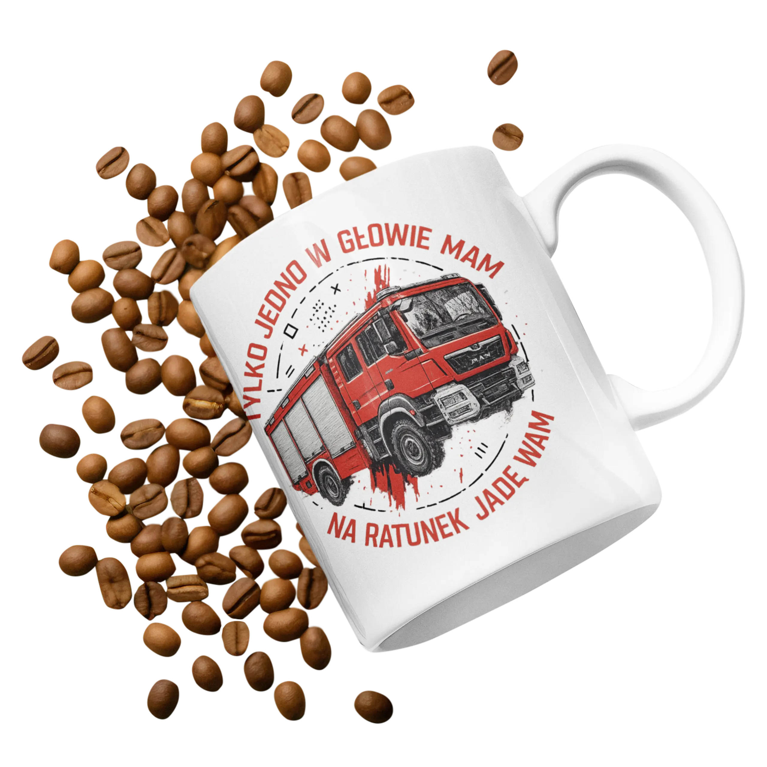 Kubek dla strażaka- tylko jedno w głowie mam na ratunek jadę wam
