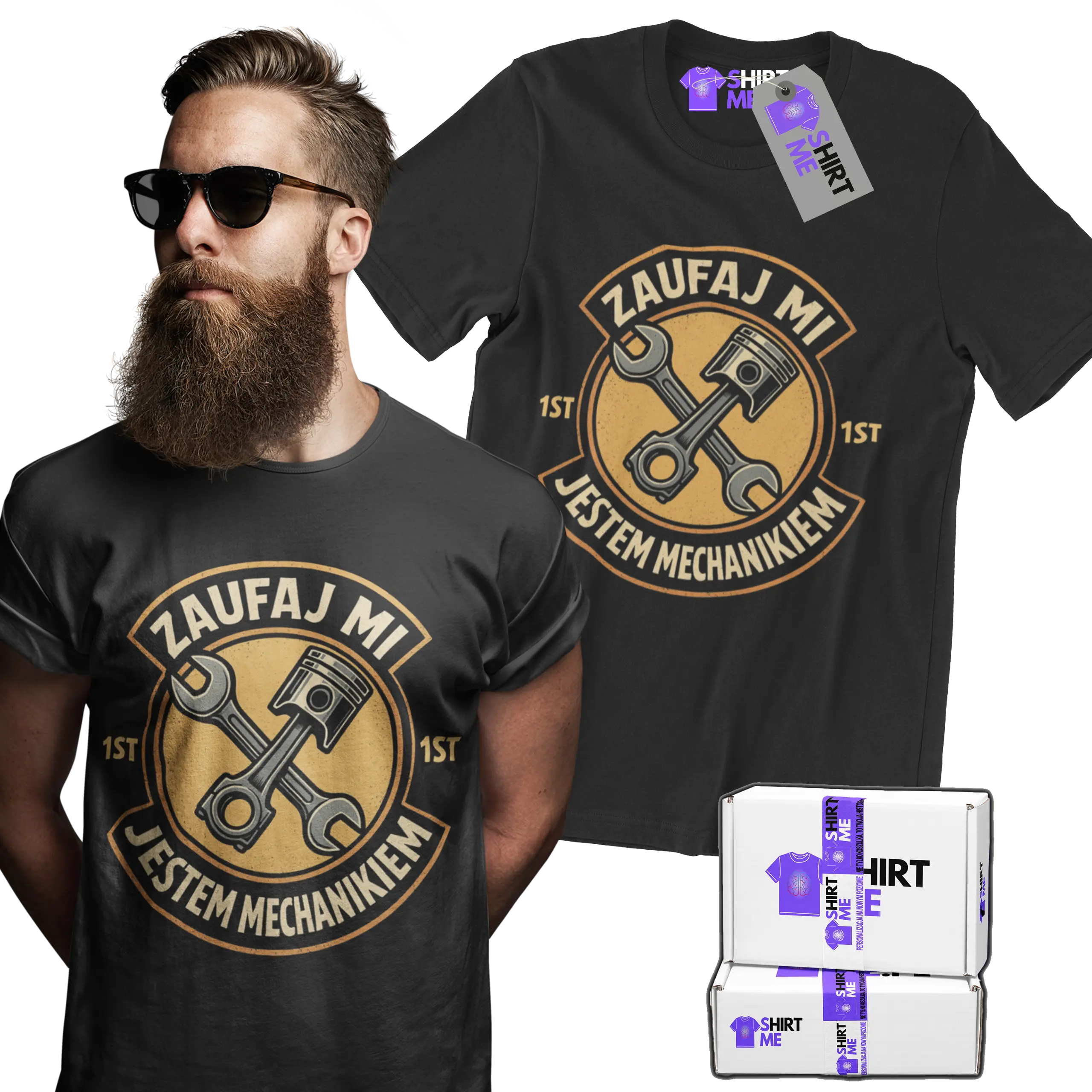 koszulka zaufaj mi jestem mechanikiem