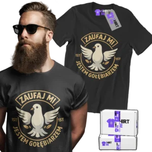 Koszulka zaufaj mi jestem gołębiarzem