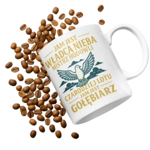 kubek jam jest gołębiarz