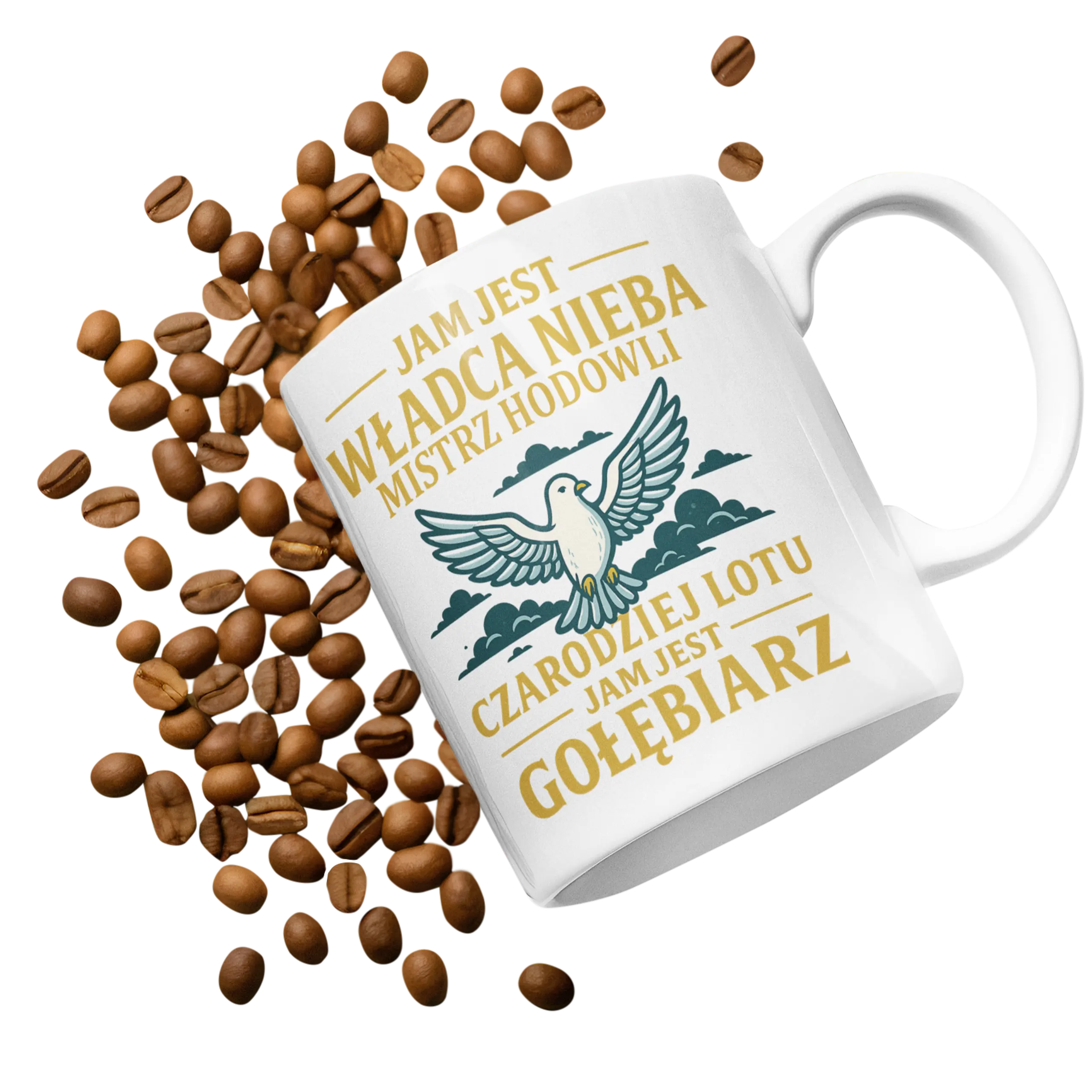 kubek jam jest gołębiarz