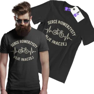 Koszulka serce rowerzysty bije inaczej