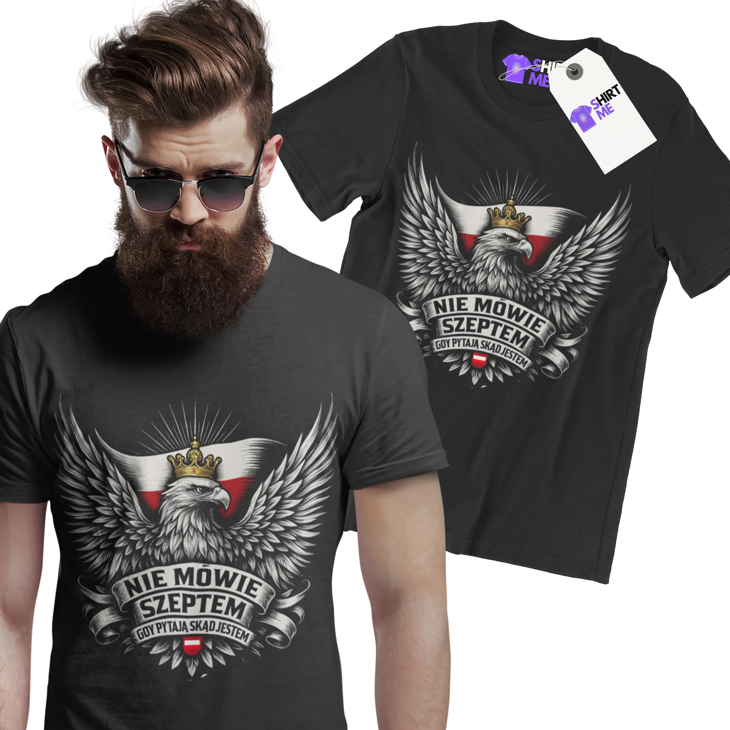 koszulka nie mówię szeptem gdy pytają skąd jestem- POLSKA