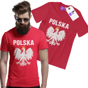 Koszulka kibica POLSKA z orłem