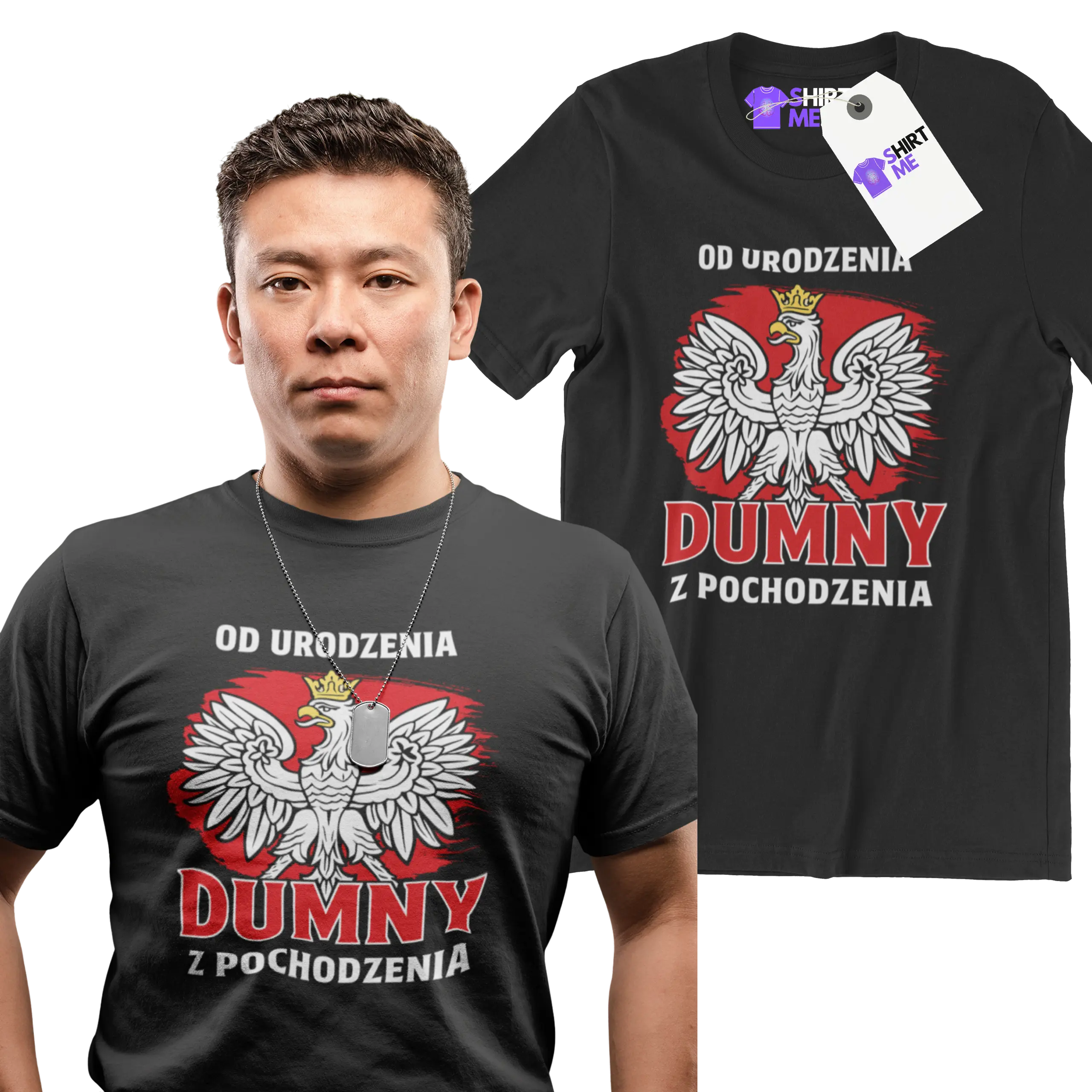 Koszulka od urodzenia dumny z pochodzenia- POLSKA