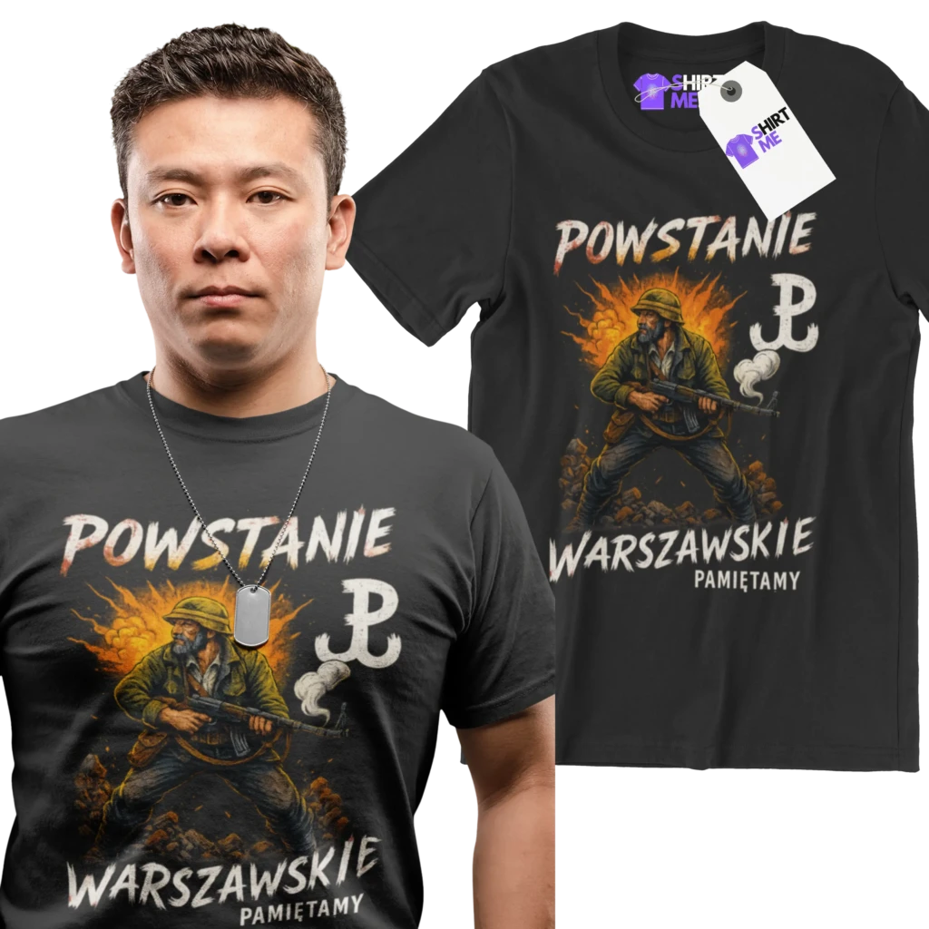 koszulka powstanie warszawskie- pamiętamy