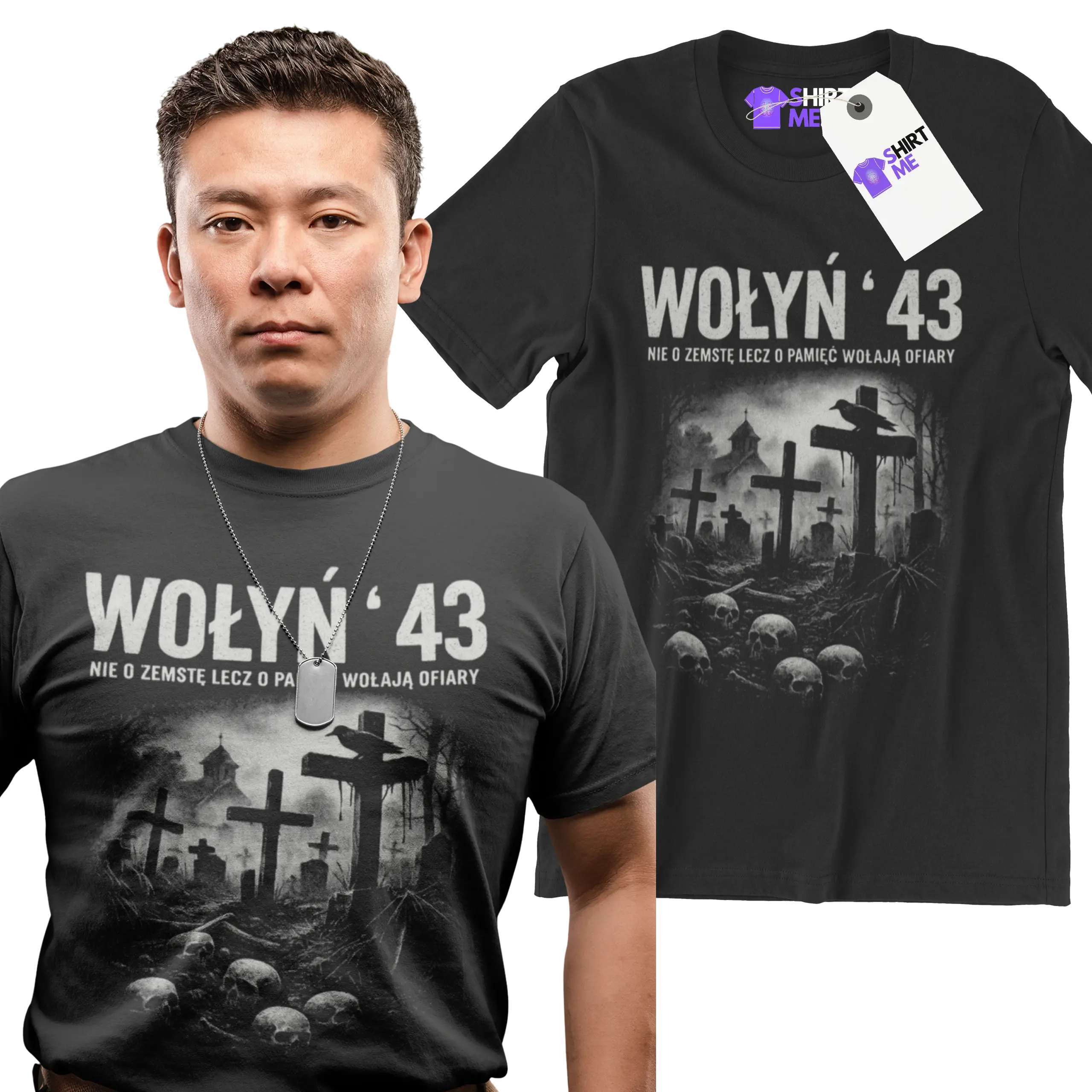 koszulka Wołyń 1943- nie o zemstę a o pamięć wołają ofiary