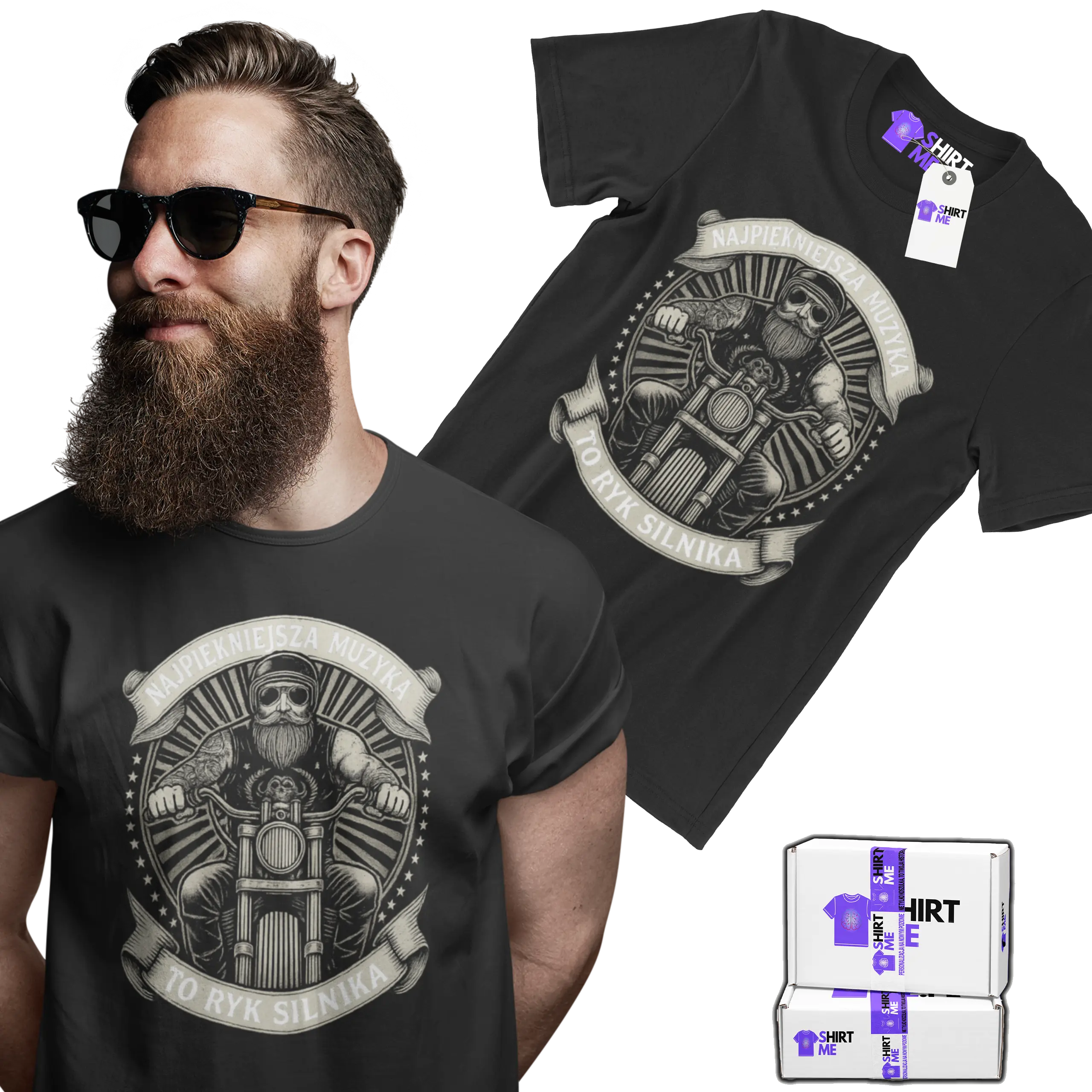 Koszulka najpiękniejsza muzyka to ryk silnika