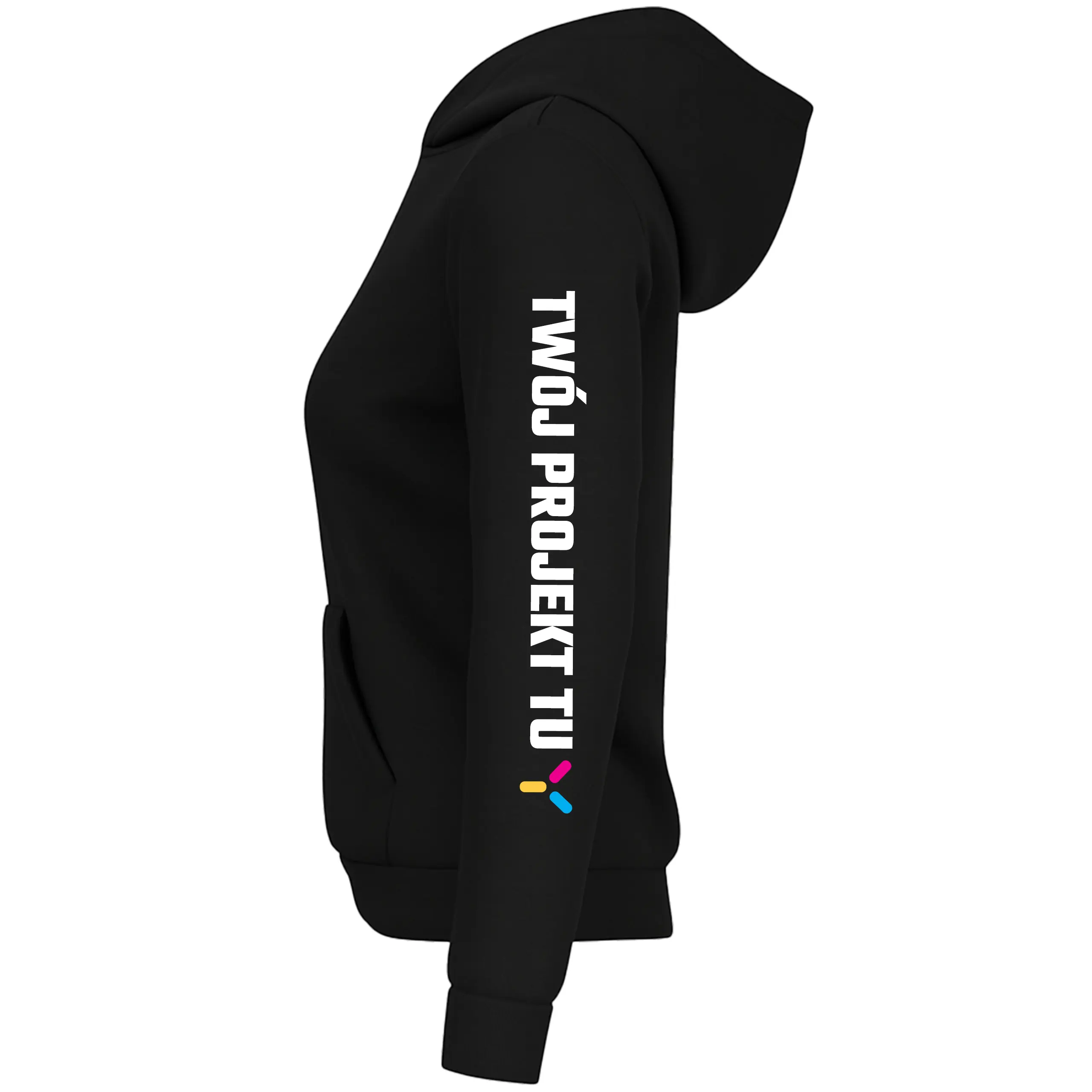 Bluza damska z kapturem z własnym nadrukiem lub haftem - obrazek 3