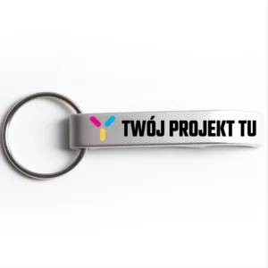 Brelok metalowy otwieracz z własnym nadrukiem FULL COLOR
