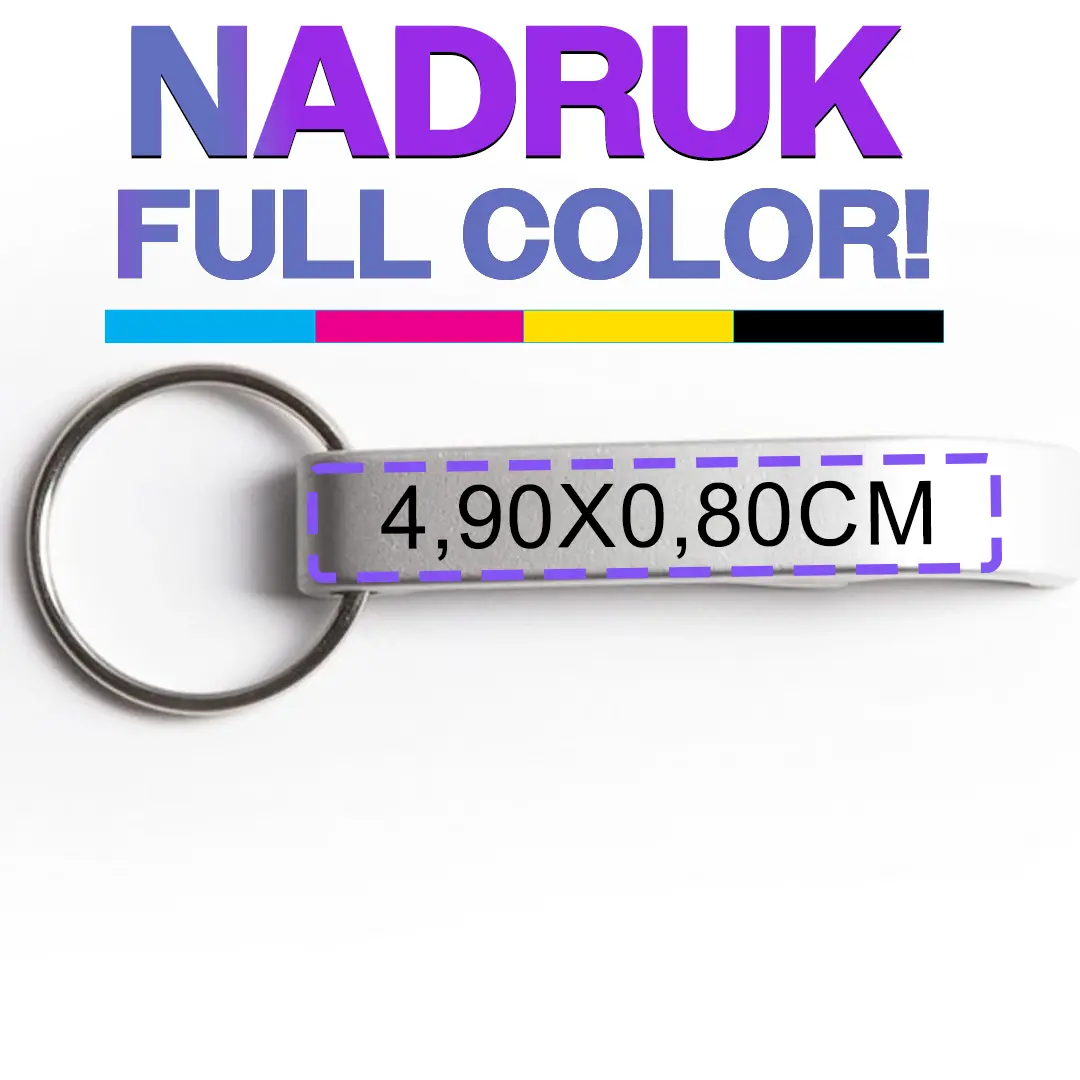 Brelok metalowy otwieracz z własnym nadrukiem FULL COLOR - obrazek 2
