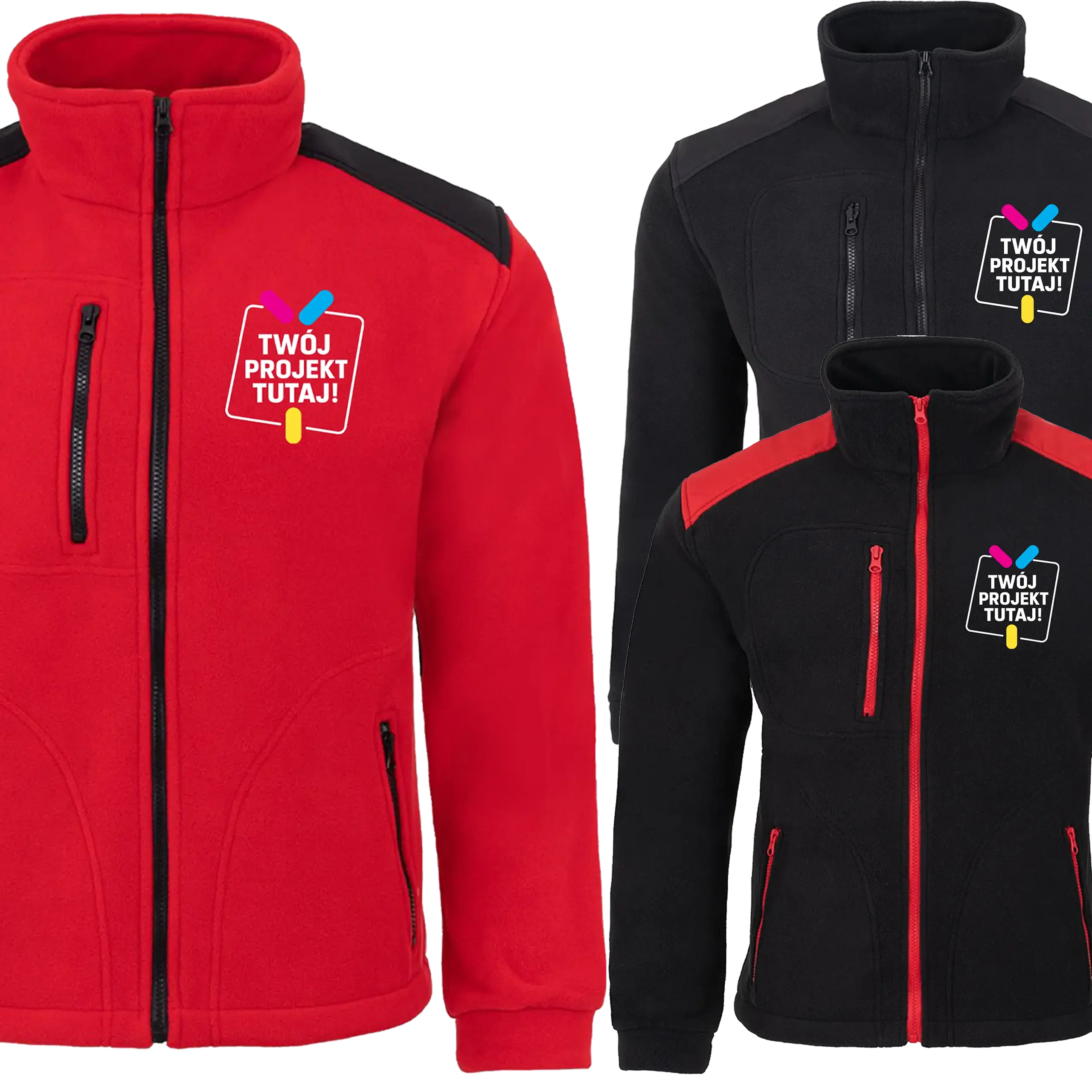 Polar z ochronnymi wstawkami z własnym nadrukiem lub hafem RÓŻNE KOLORY