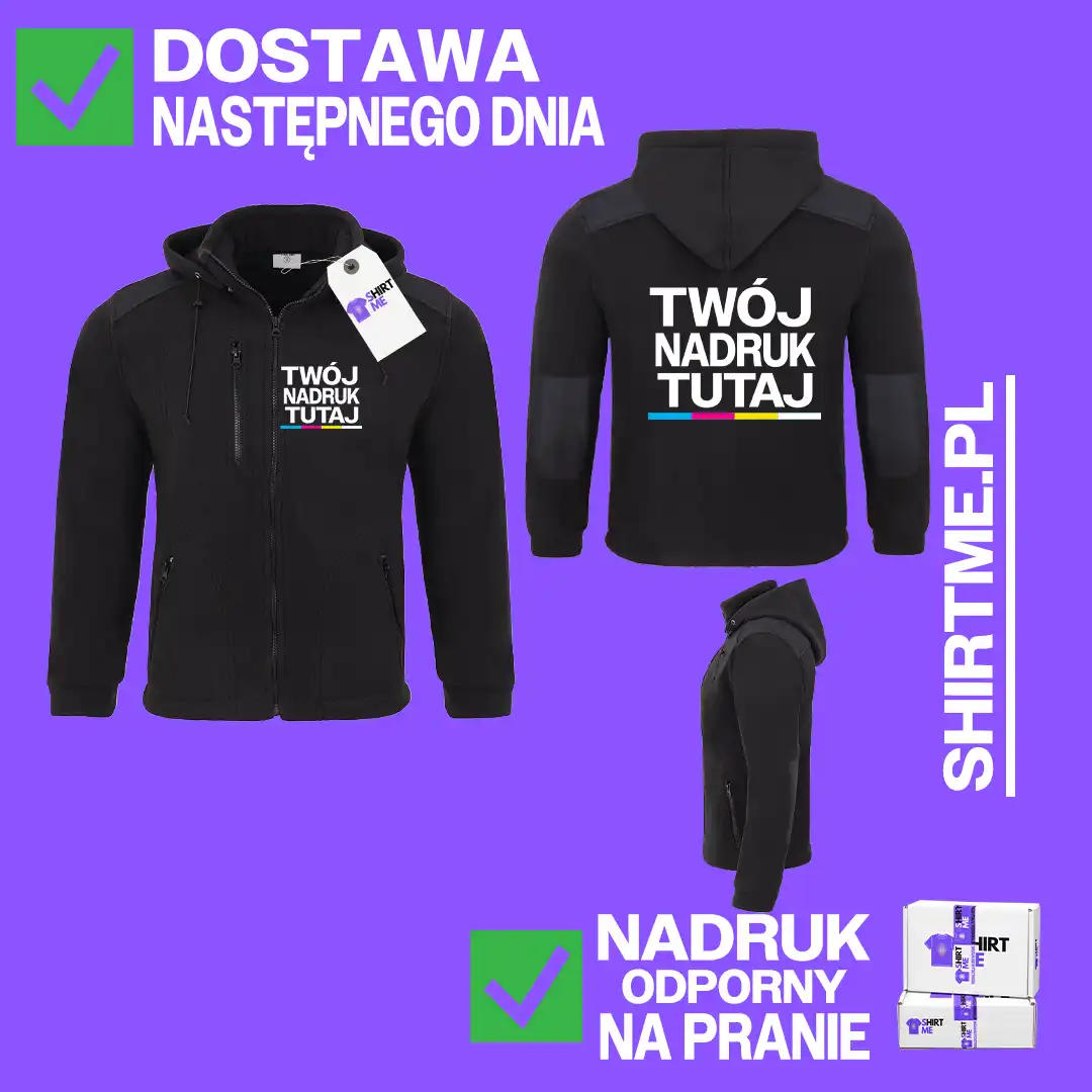 Polar z kapturem +własny nadruk lub haft komputerowy - obrazek 4