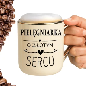 Kubek pielęgniarka o złotym sercu ELEGANT