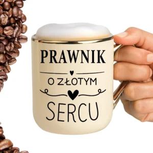 Kubek prawnik o złotym sercu ELEGANT