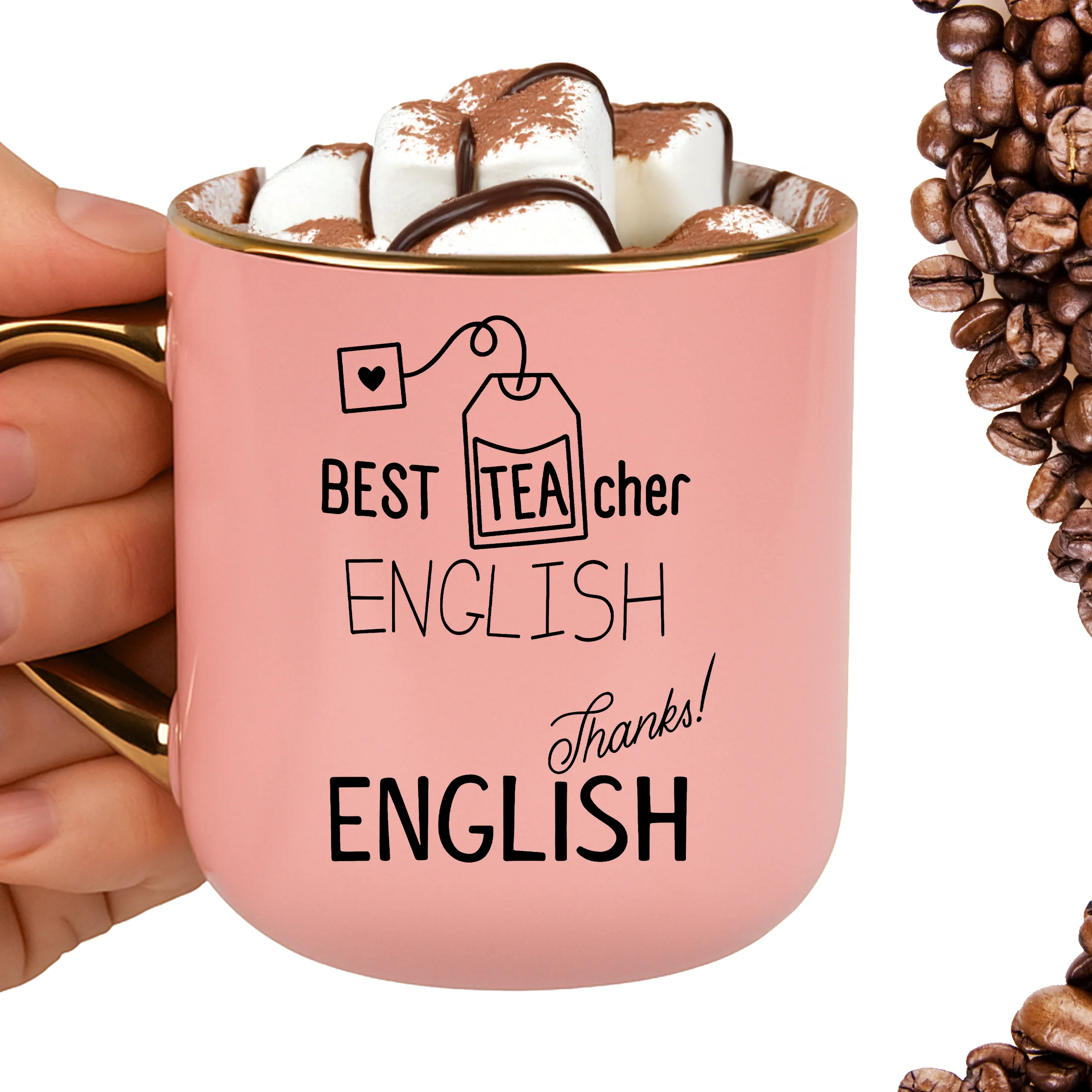 Kubek best tea cher english thank english ELEGANT - obrazek 2